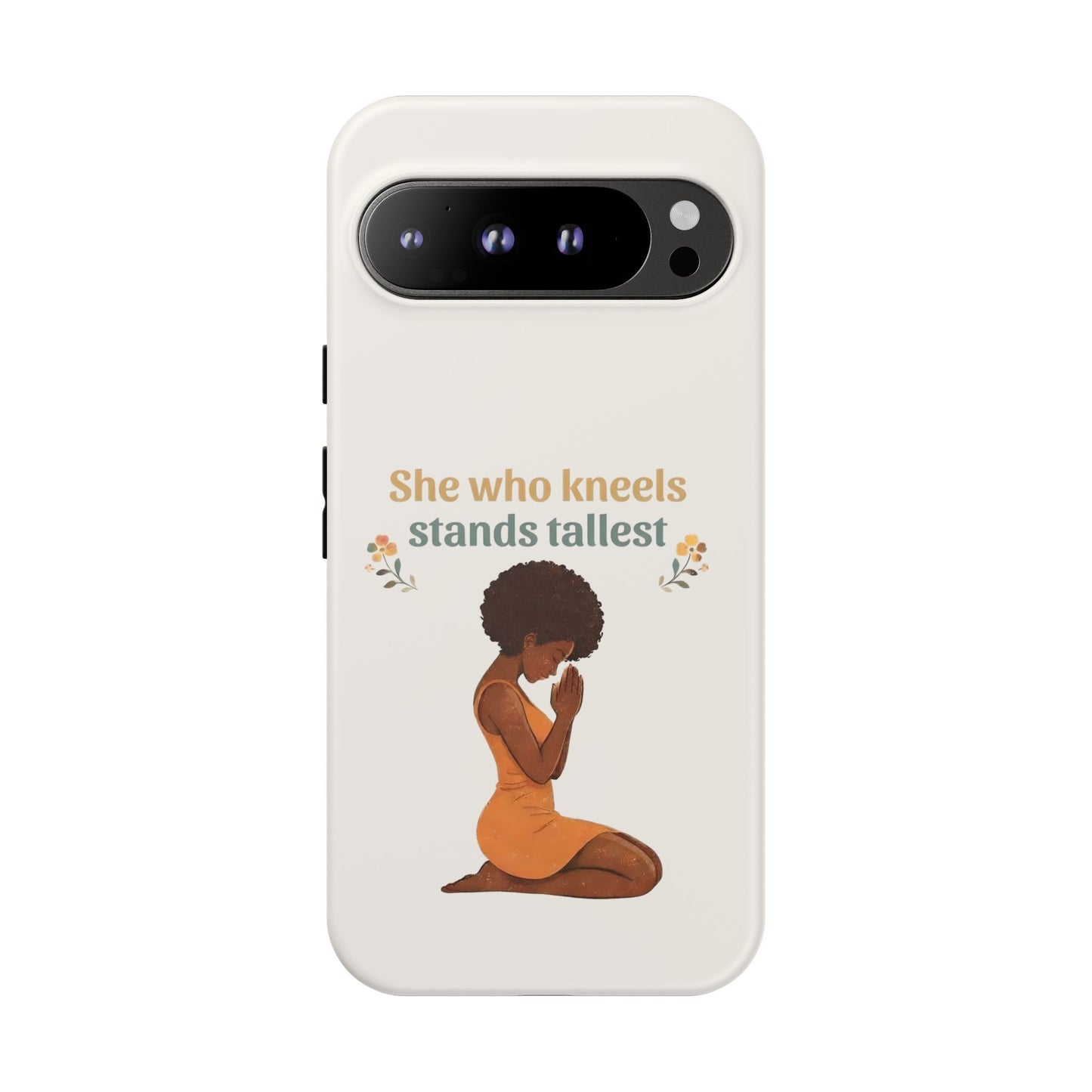 She Who Kneels Afro Prayer Phone Case