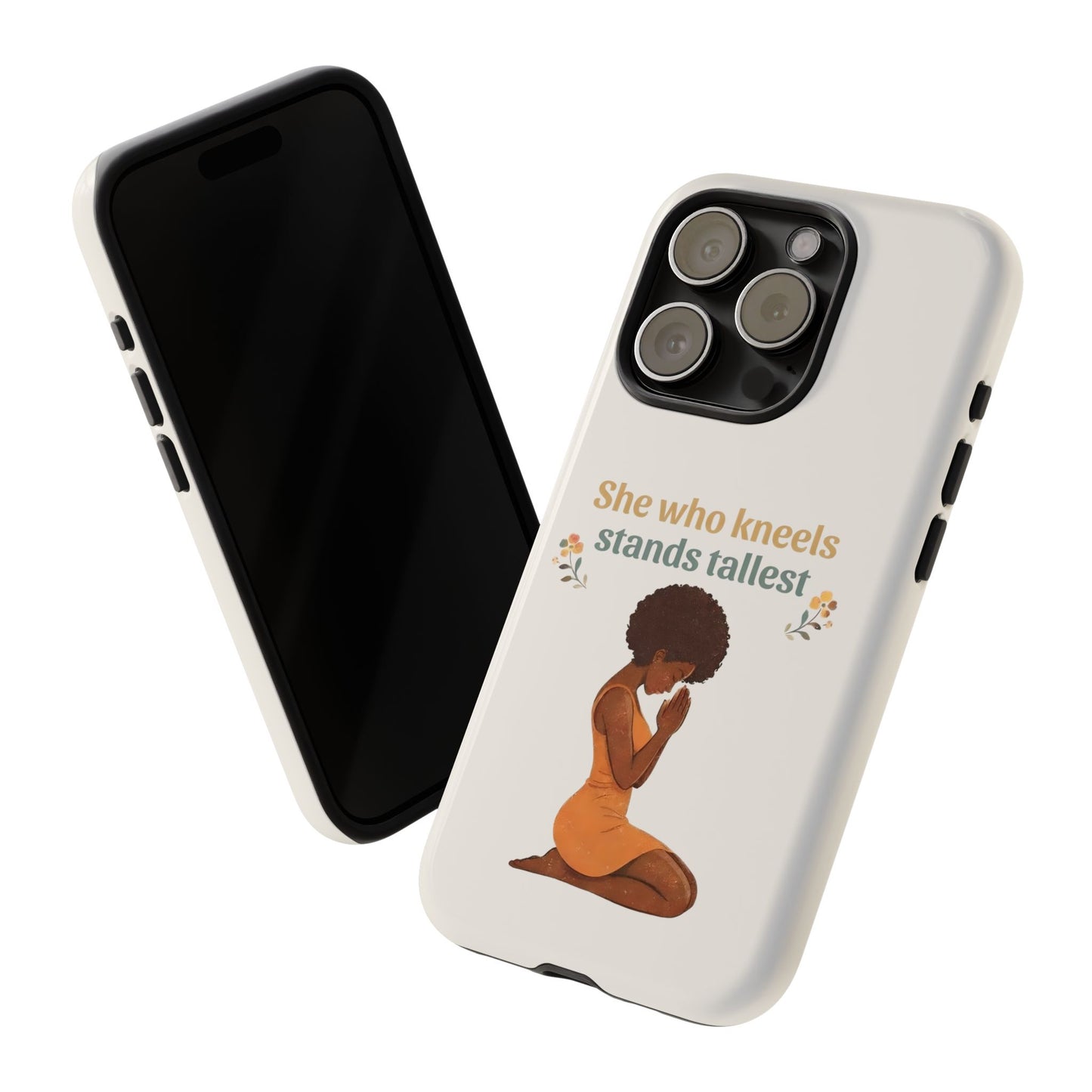 She Who Kneels Afro Prayer Phone Case