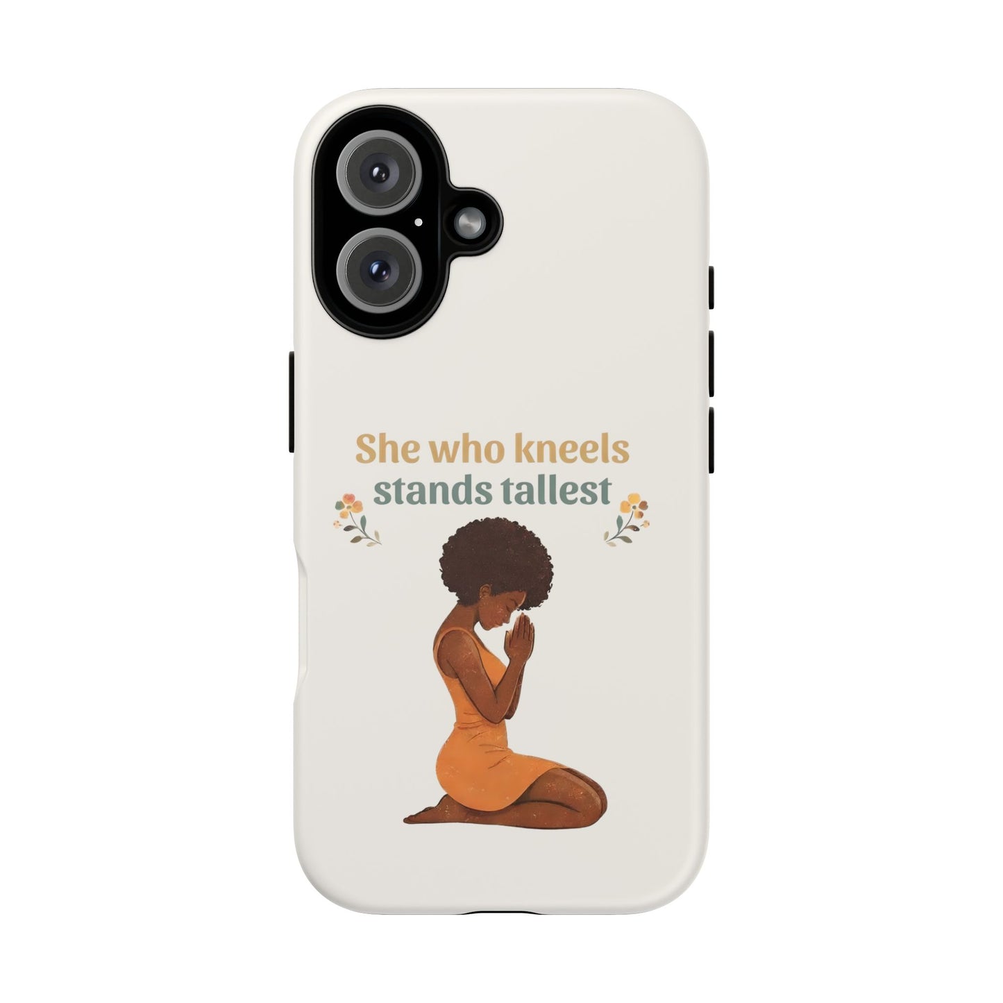 She Who Kneels Afro Prayer Phone Case