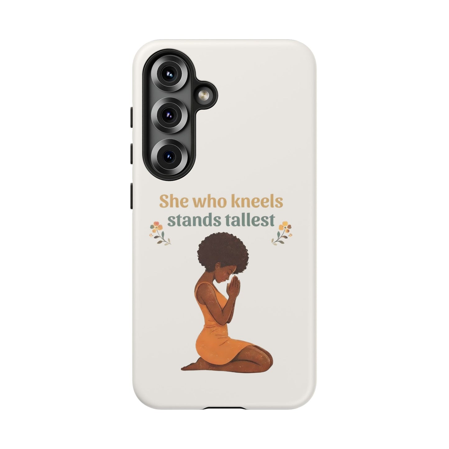 She Who Kneels Afro Prayer Phone Case