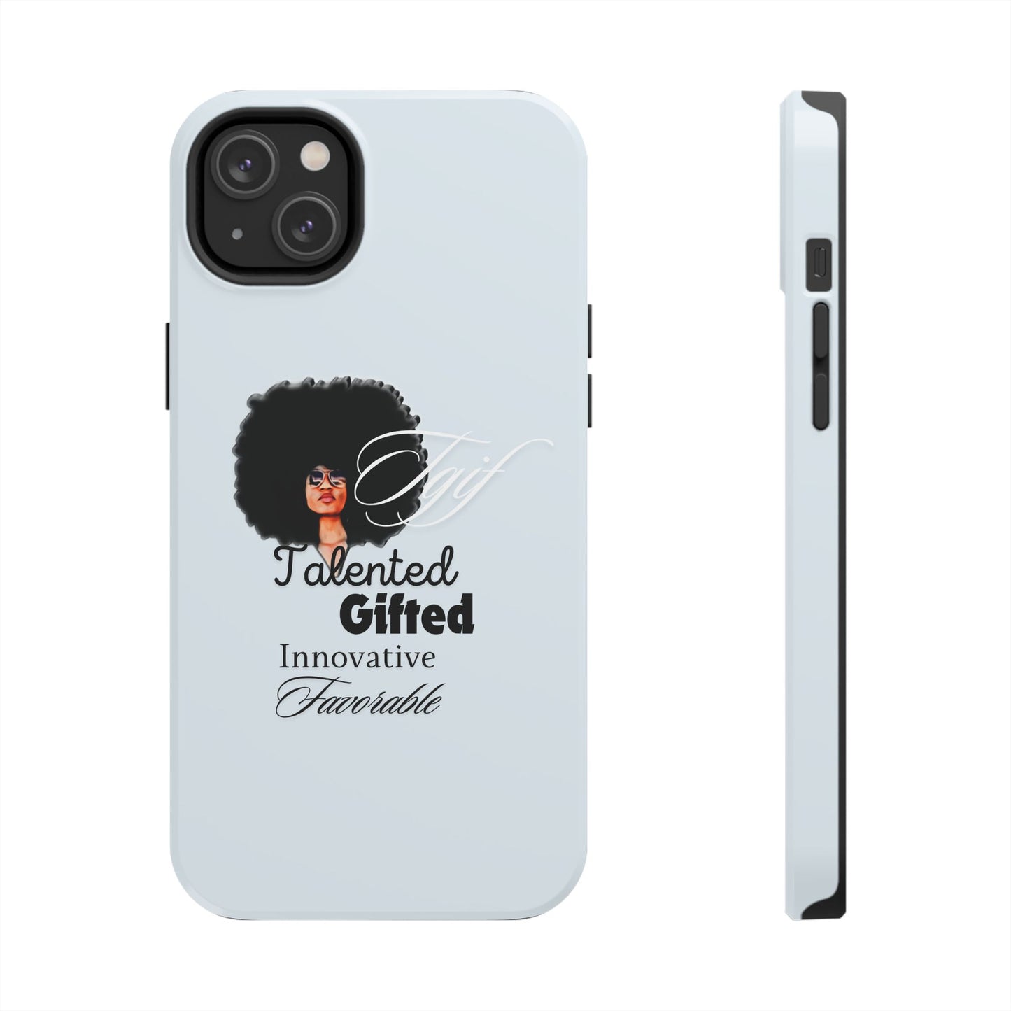 TGIF iPhone Cases in C.I.N. Light Blue