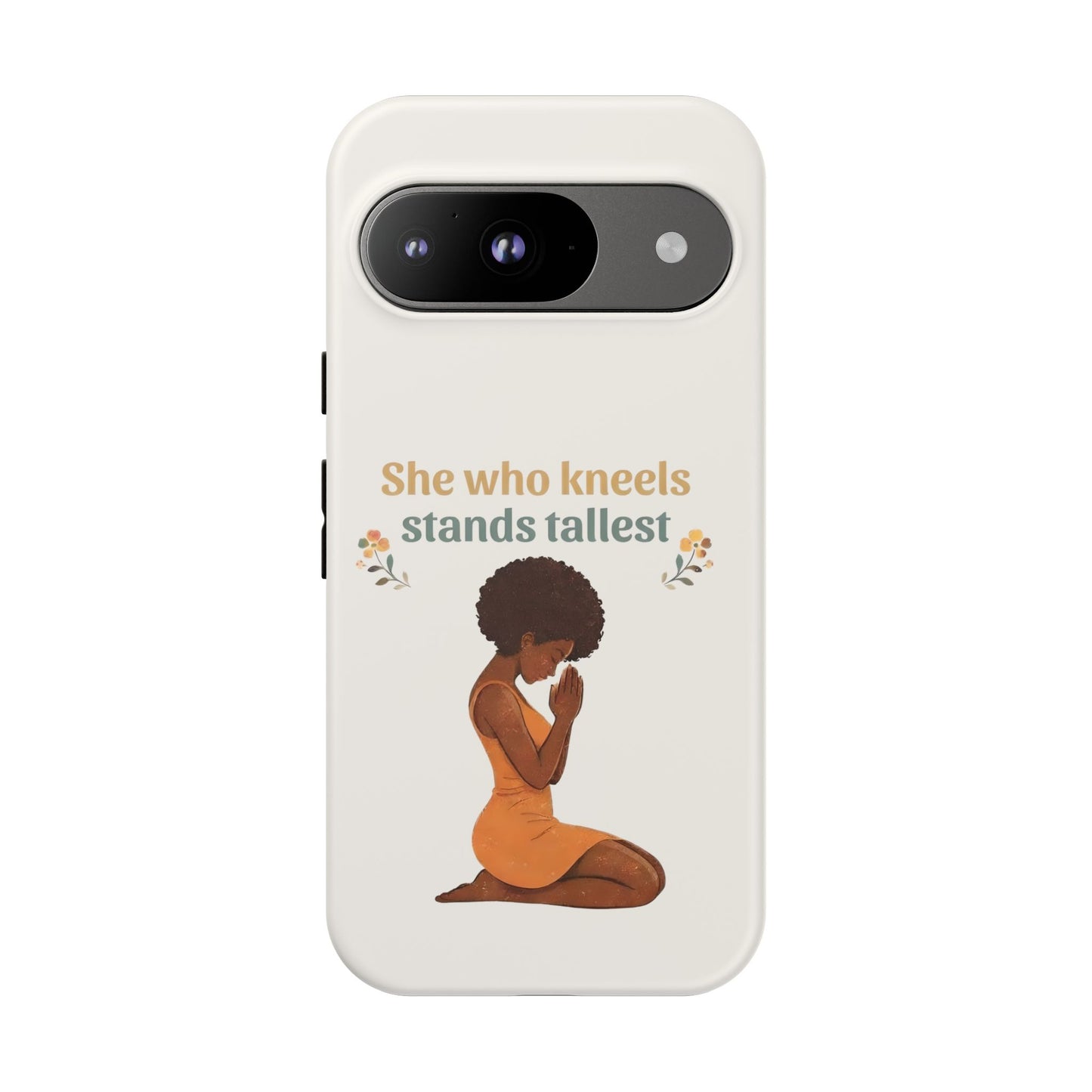 She Who Kneels Afro Prayer Phone Case