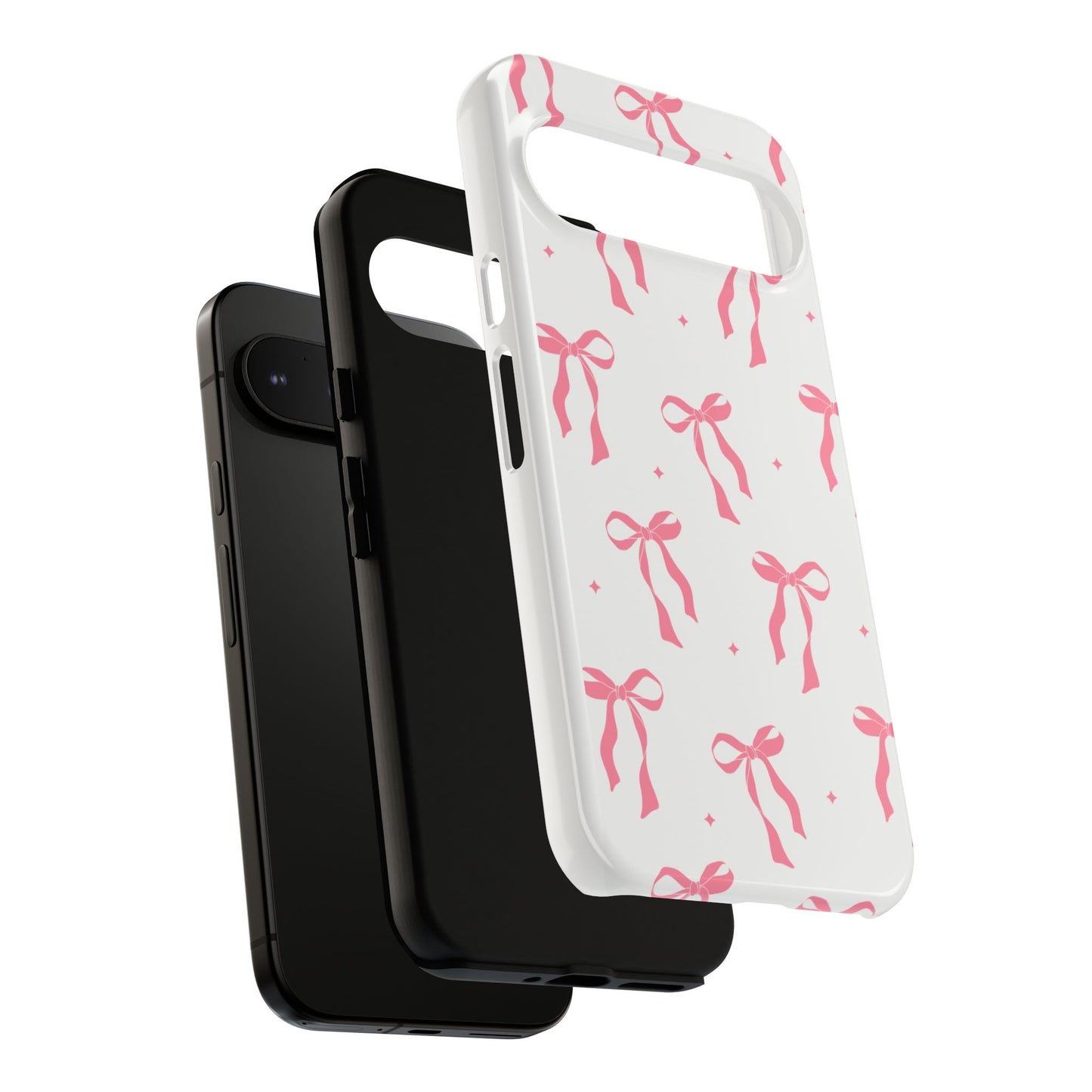 Chic Phone Case with Pink Ribbon Design, Stylish Gift for Her, Trendy Accessory, Mother's Day, Birthday, or Special Occasion