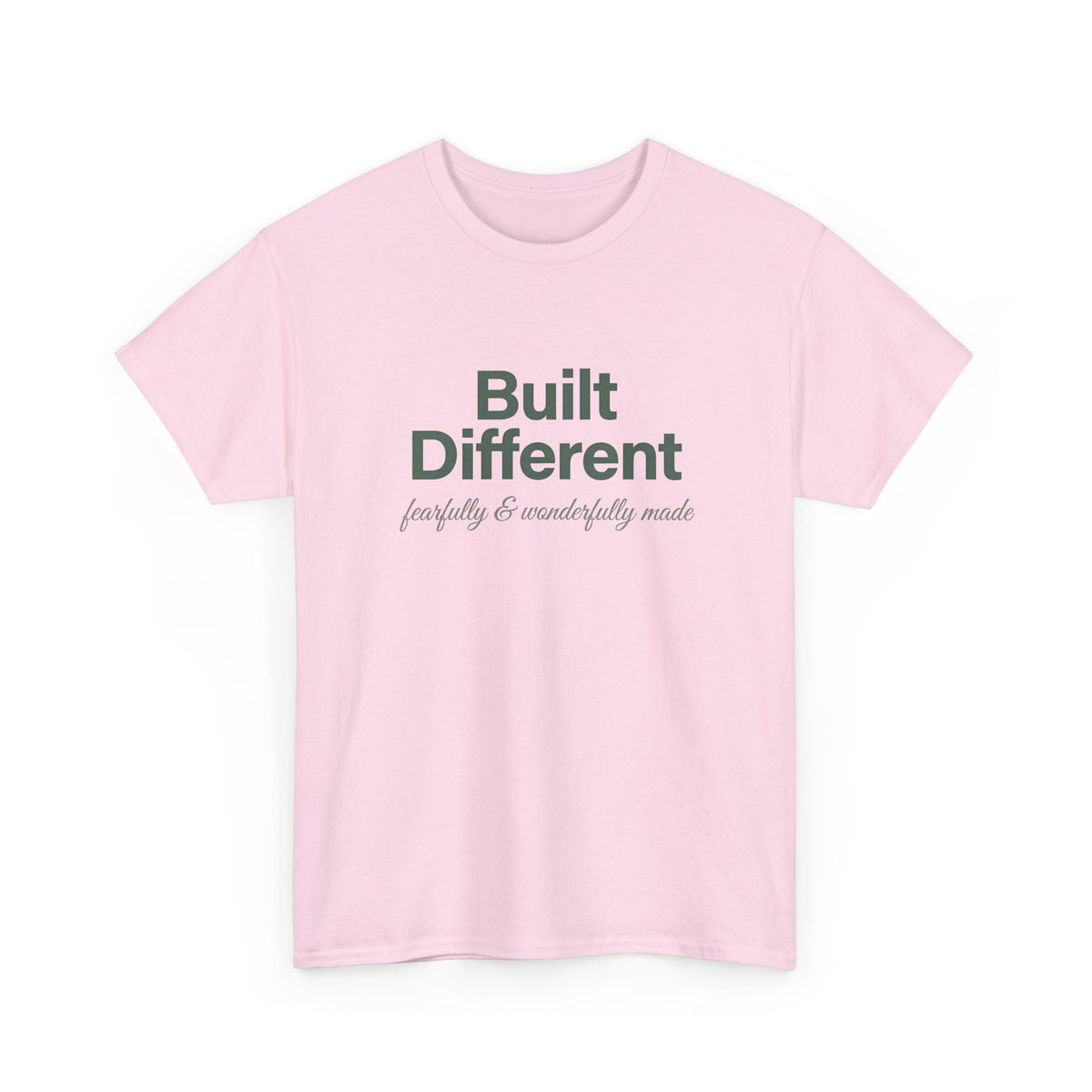 Built Different Fearfully & Wonderfully Made Minimalist Inspirational Graphic Tee