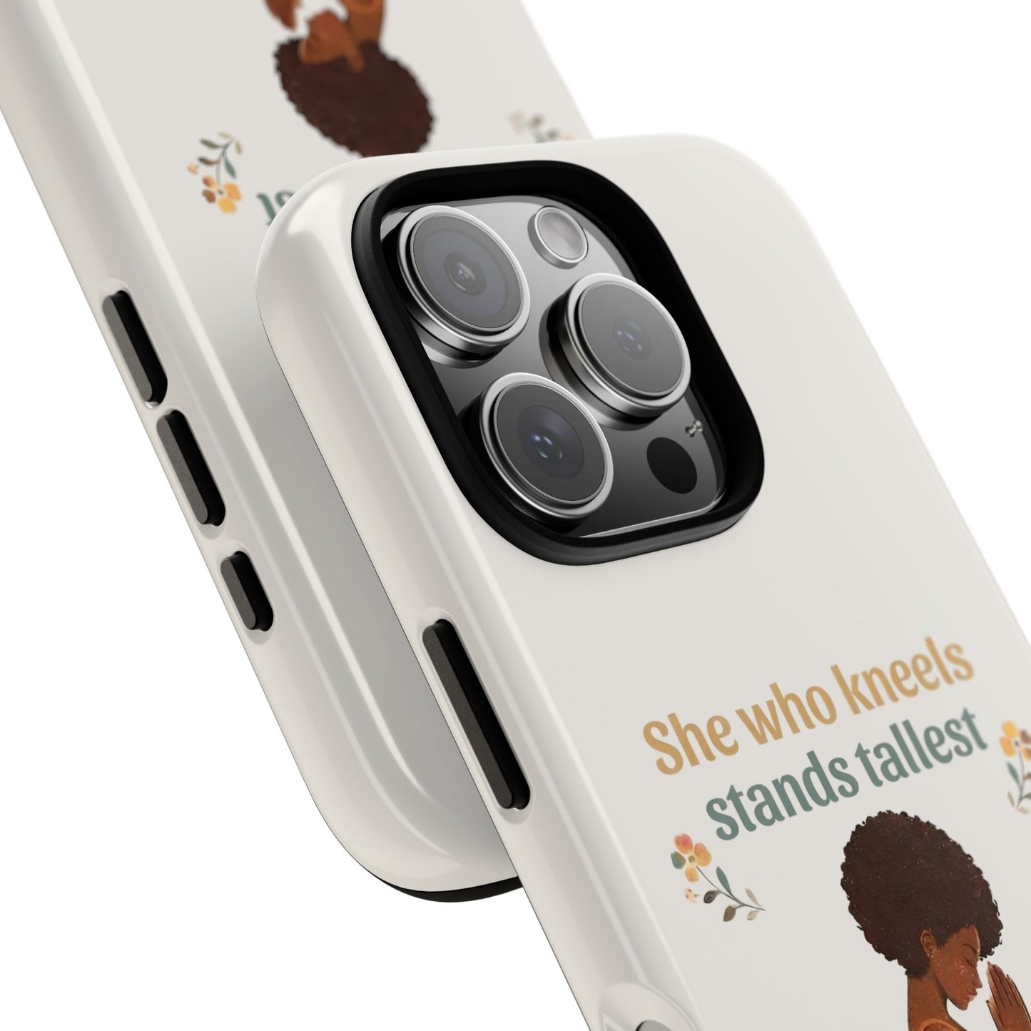 She Who Kneels Afro Prayer Phone Case