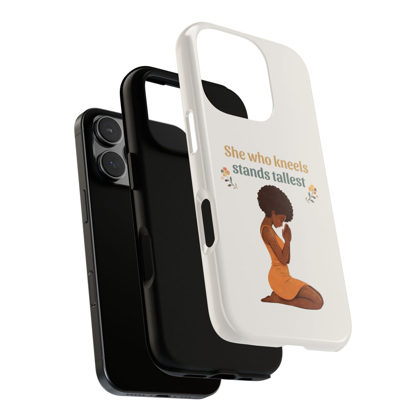 She Who Kneels Afro Prayer Phone Case