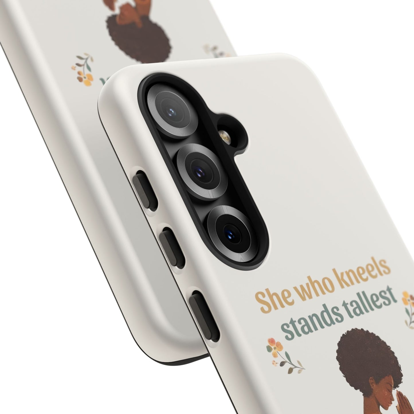 She Who Kneels Afro Prayer Phone Case
