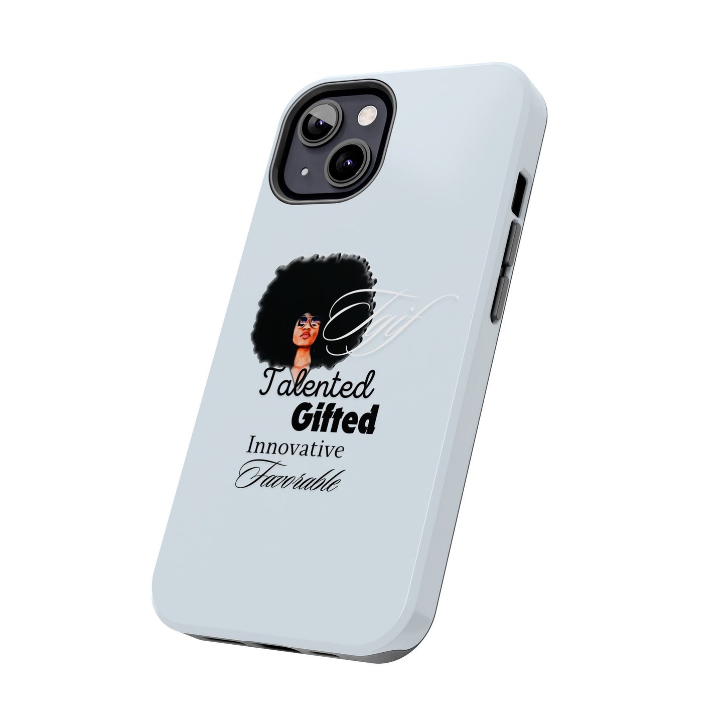 TGIF iPhone Cases in C.I.N. Light Blue