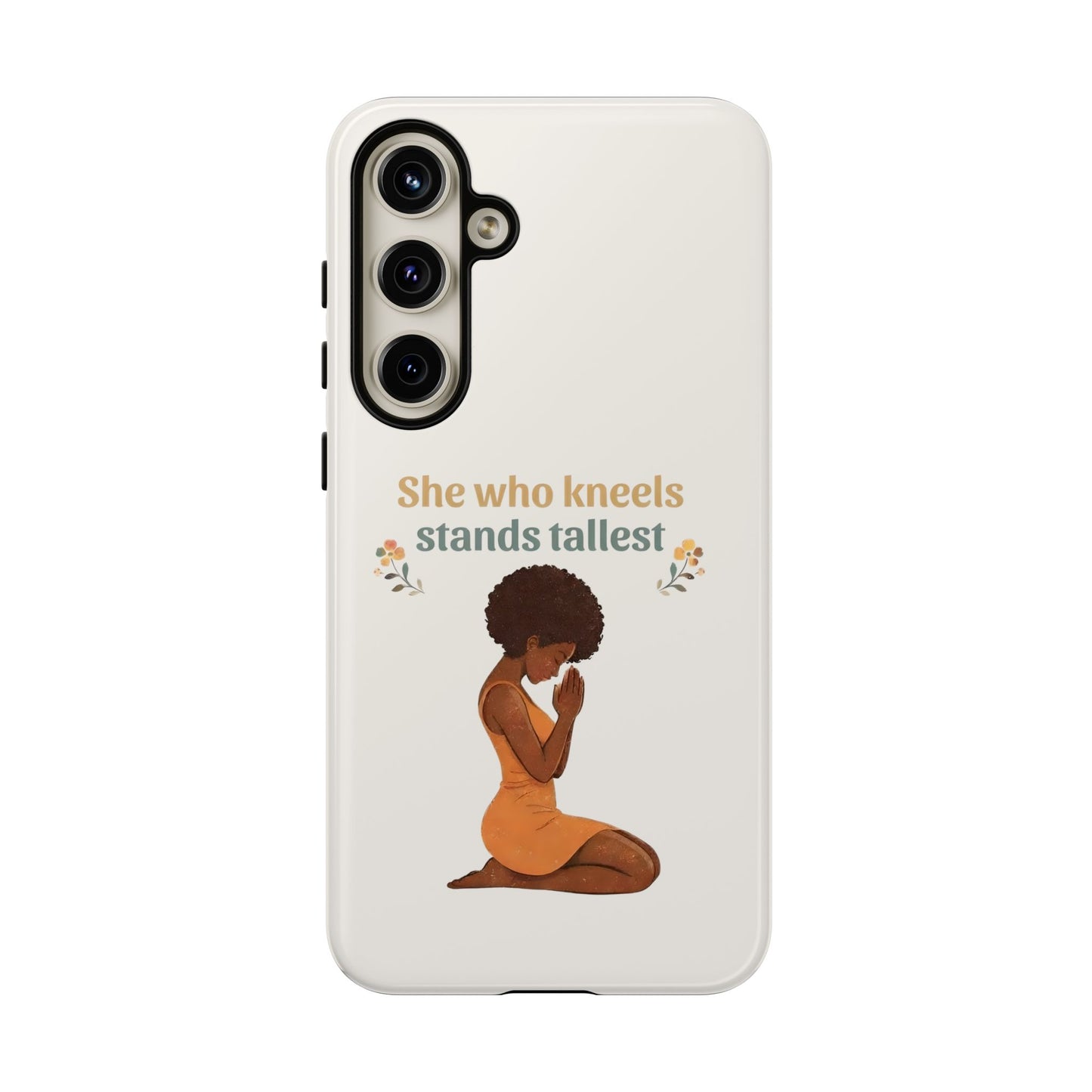 She Who Kneels Afro Prayer Phone Case