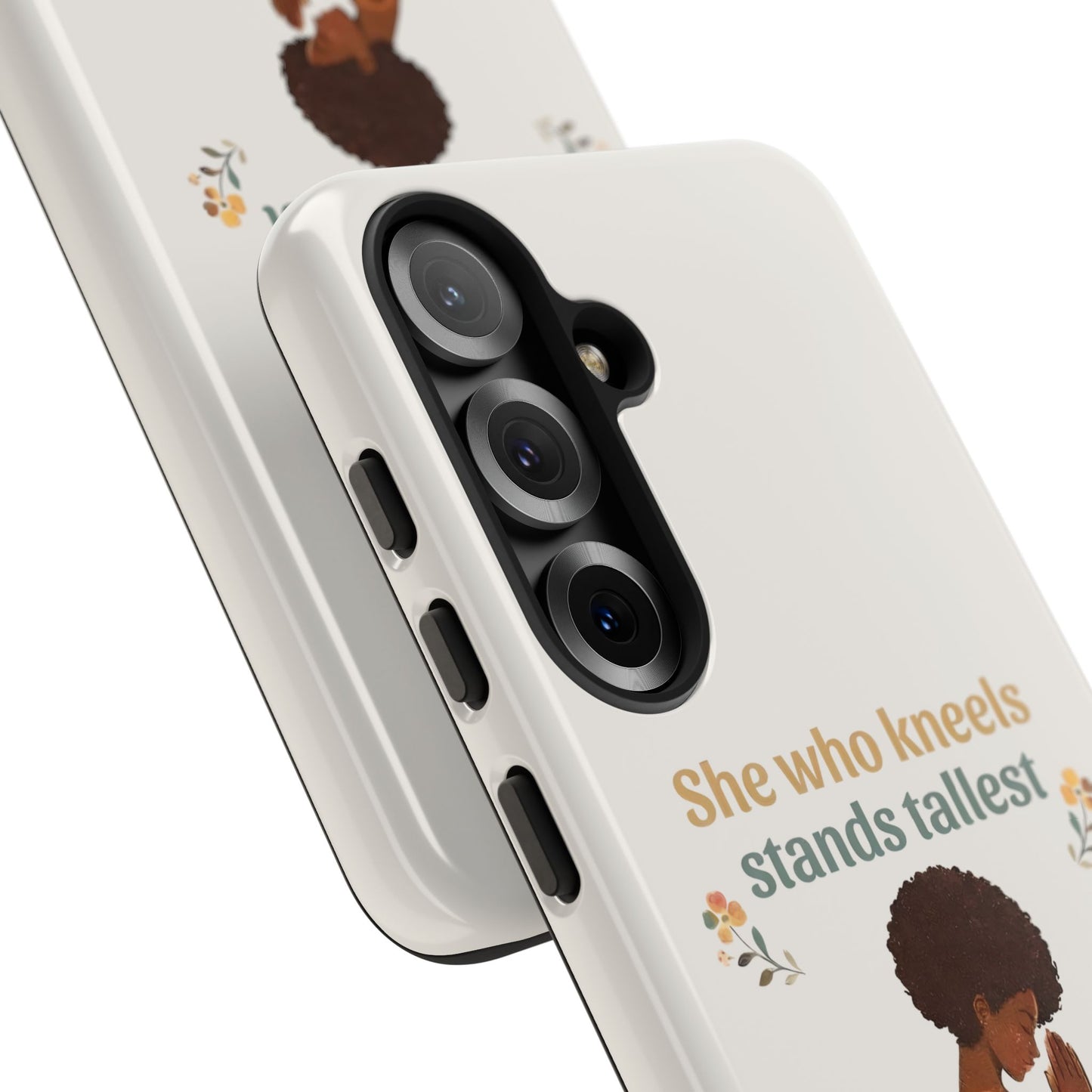 She Who Kneels Afro Prayer Phone Case