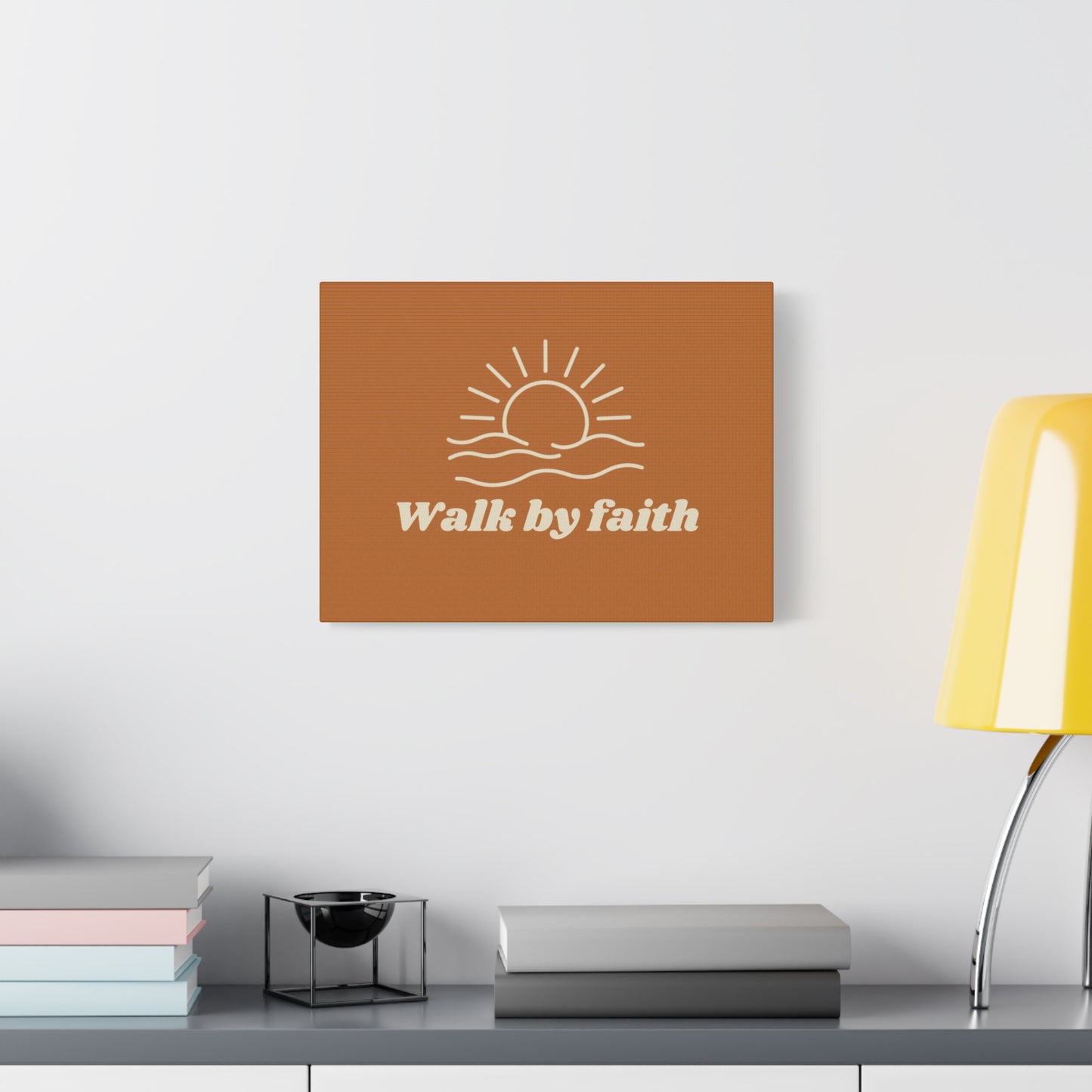 Walk By Faith Sunrise Ocean Wall Art