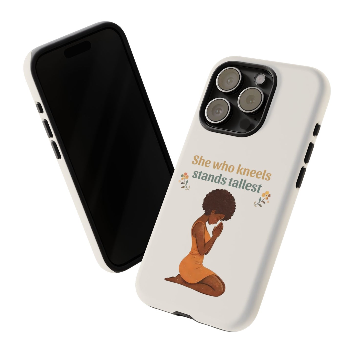 She Who Kneels Afro Prayer Phone Case