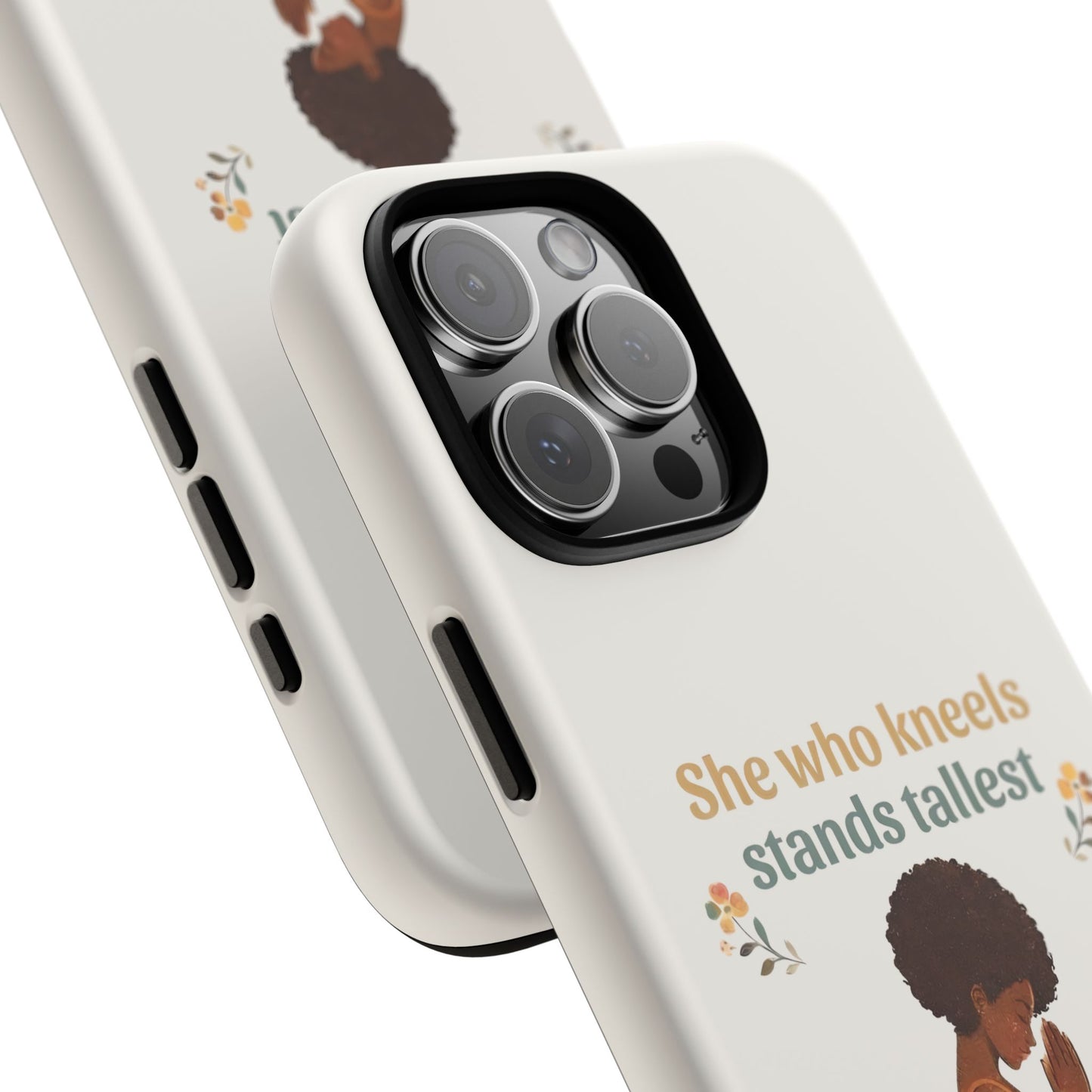 She Who Kneels Afro Prayer Phone Case