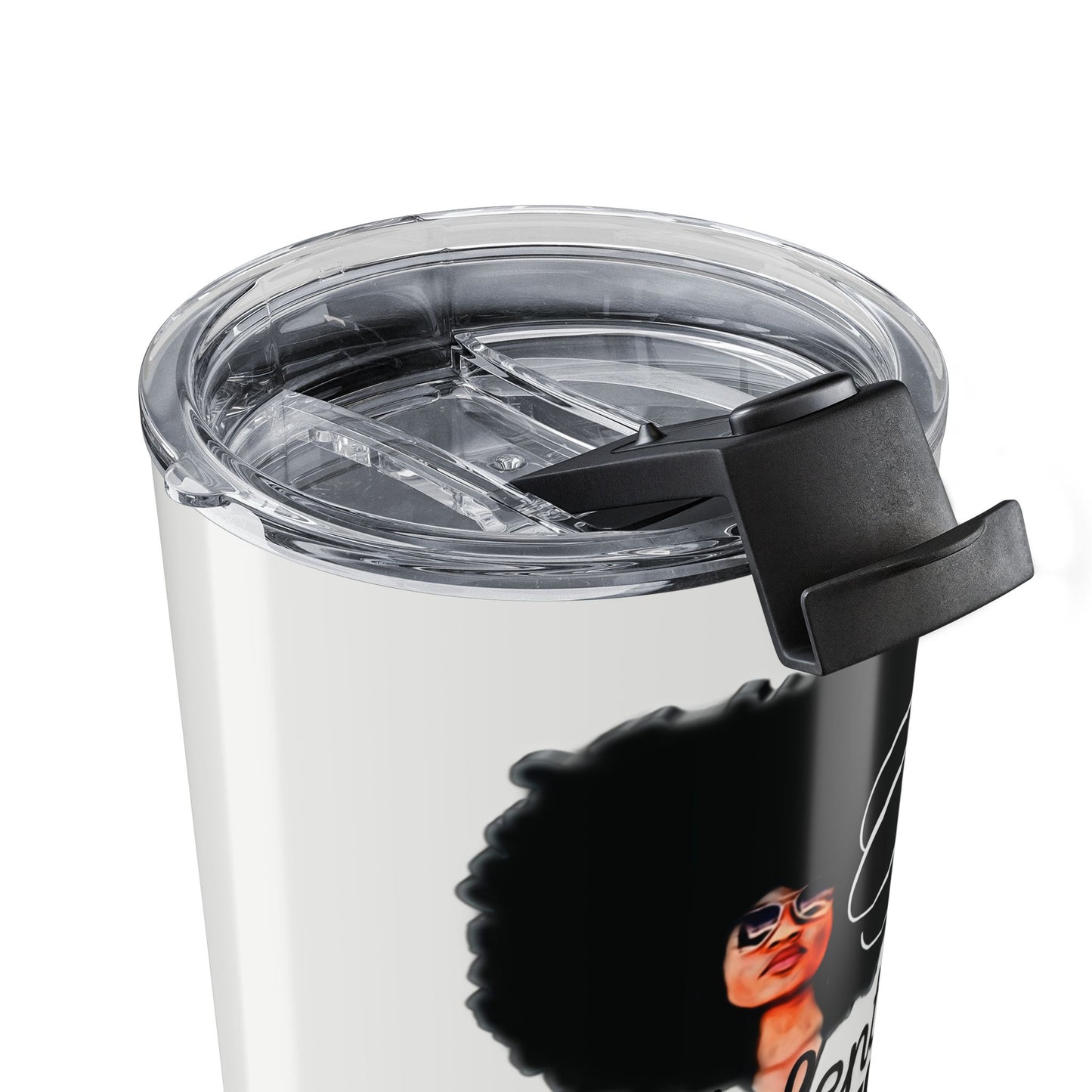 T.G.I.F. Afro Queen White Tumbler
