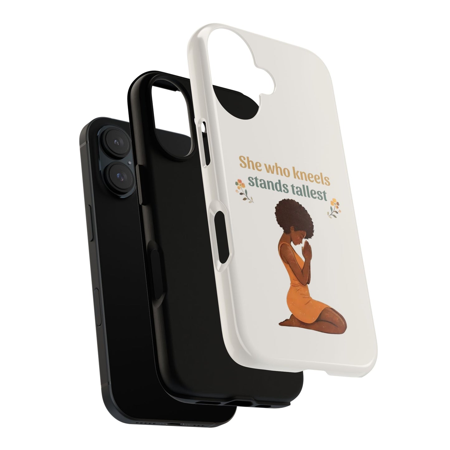 She Who Kneels Afro Prayer Phone Case