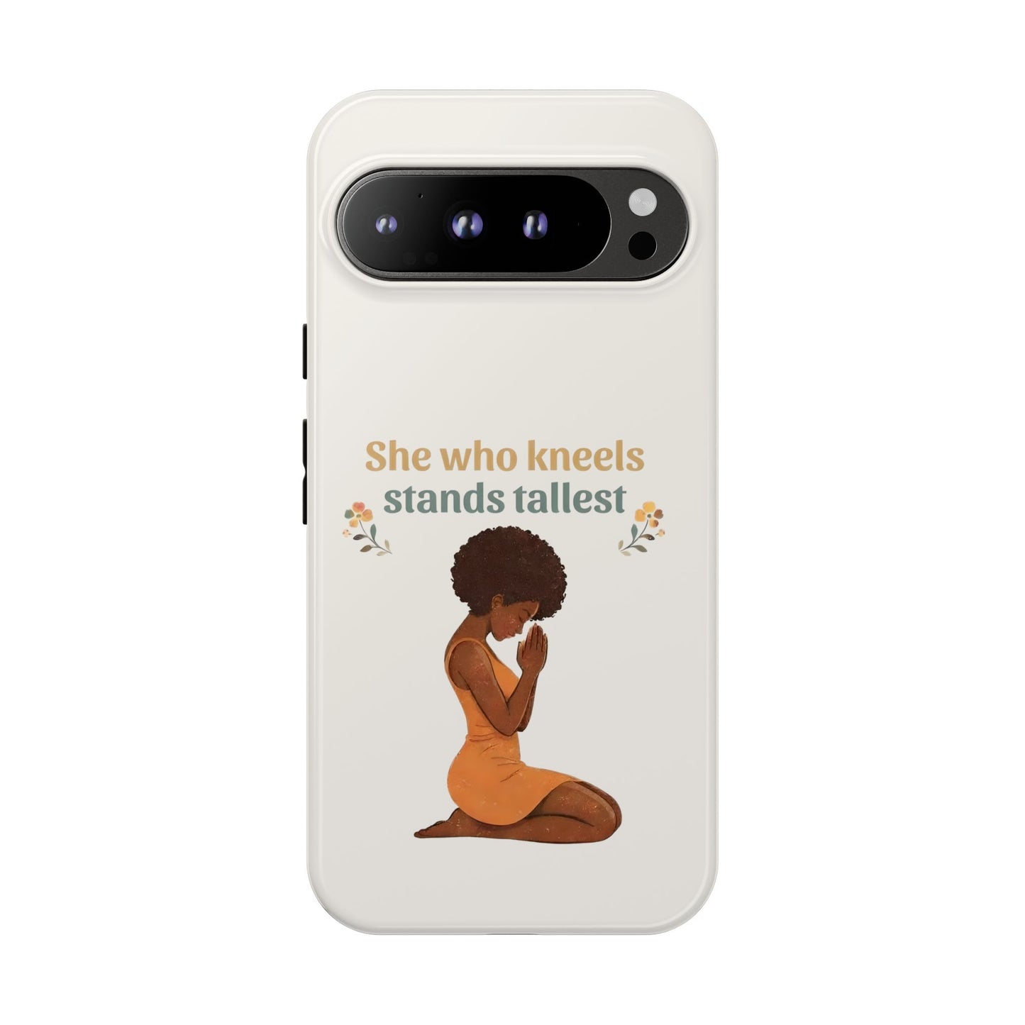 She Who Kneels Afro Prayer Phone Case