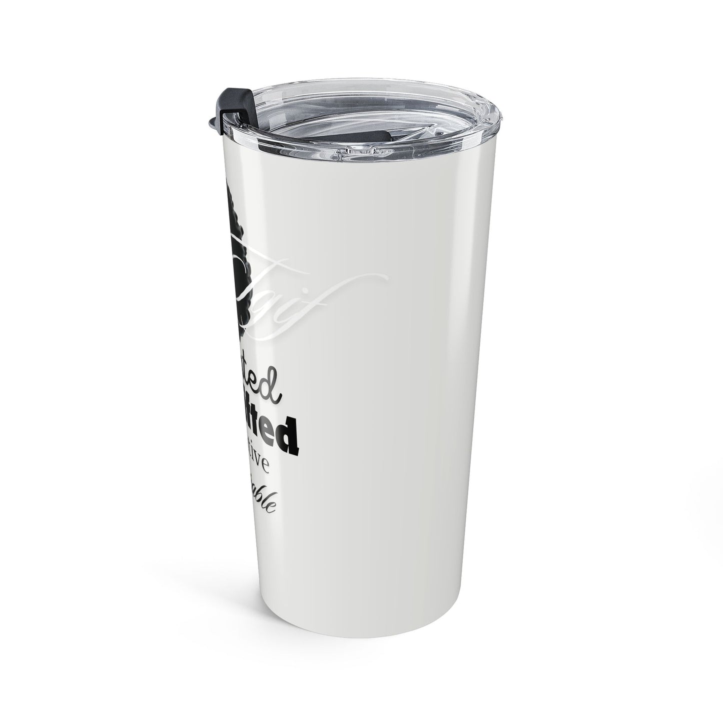 T.G.I.F. Afro Queen White Tumbler