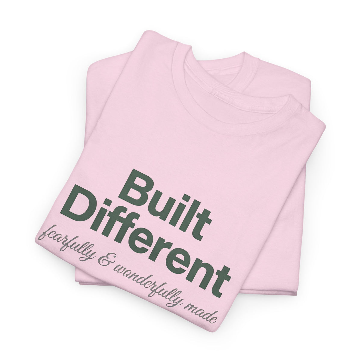 Built Different Fearfully & Wonderfully Made Minimalist Inspirational Graphic Tee
