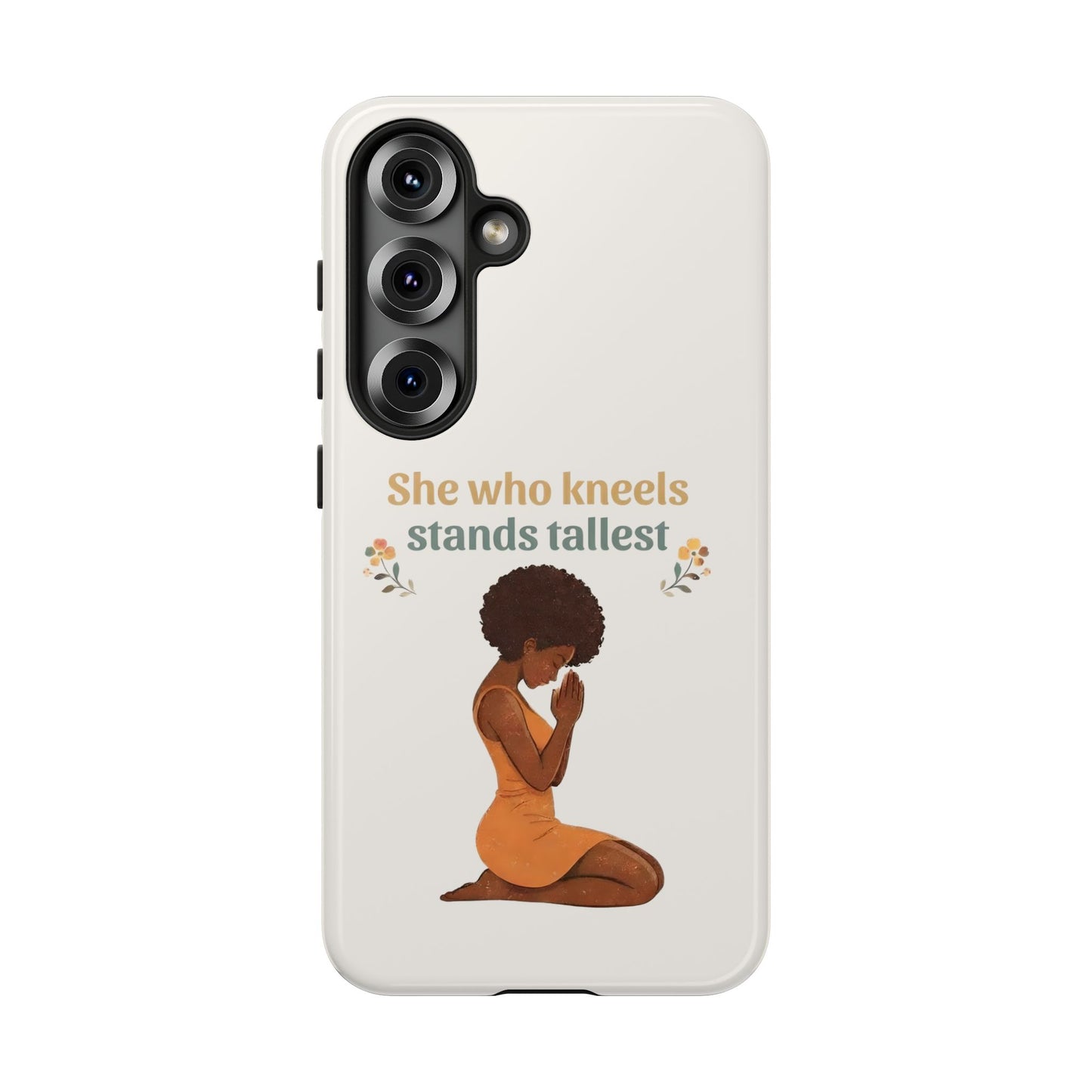She Who Kneels Afro Prayer Phone Case