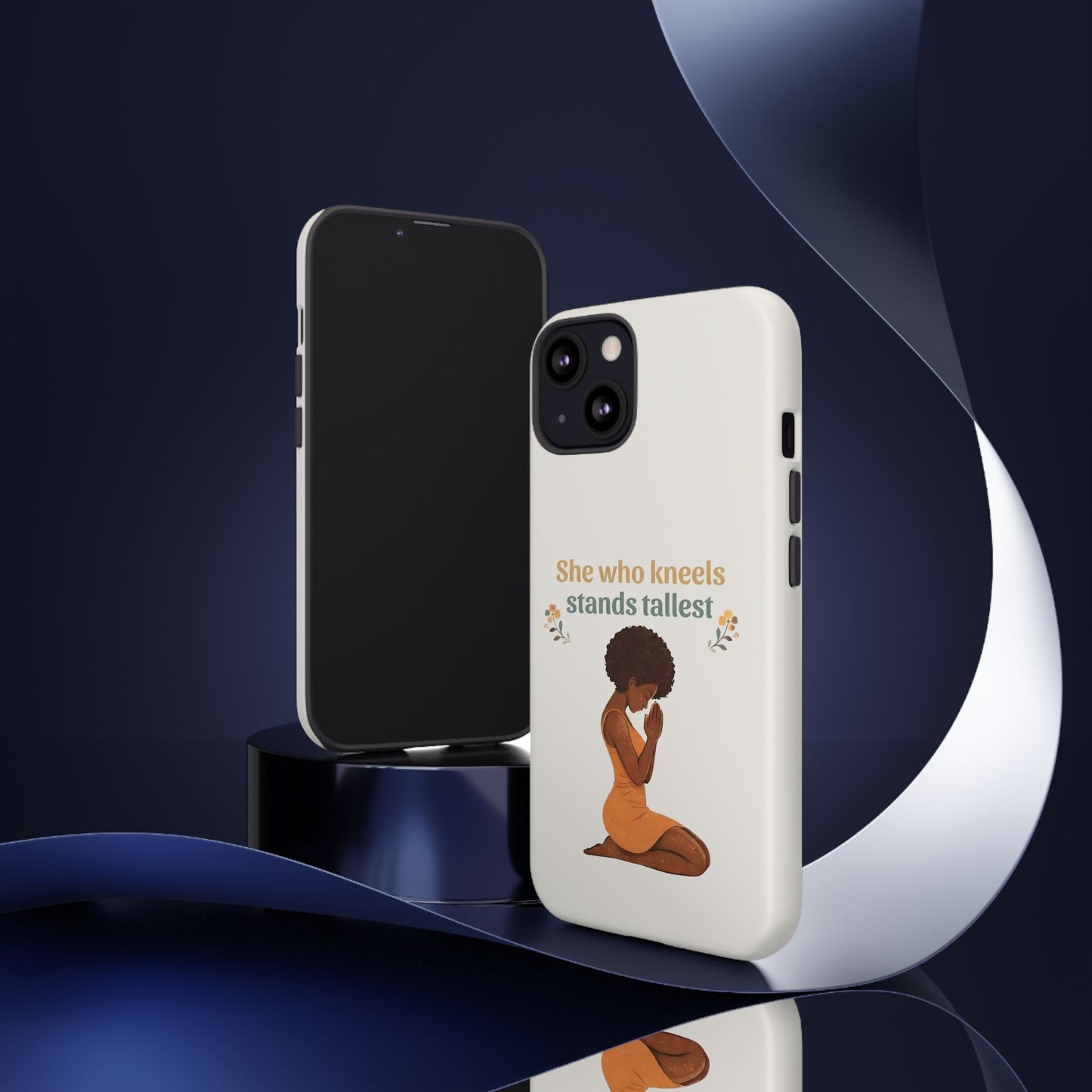 She Who Kneels Afro Prayer Phone Case