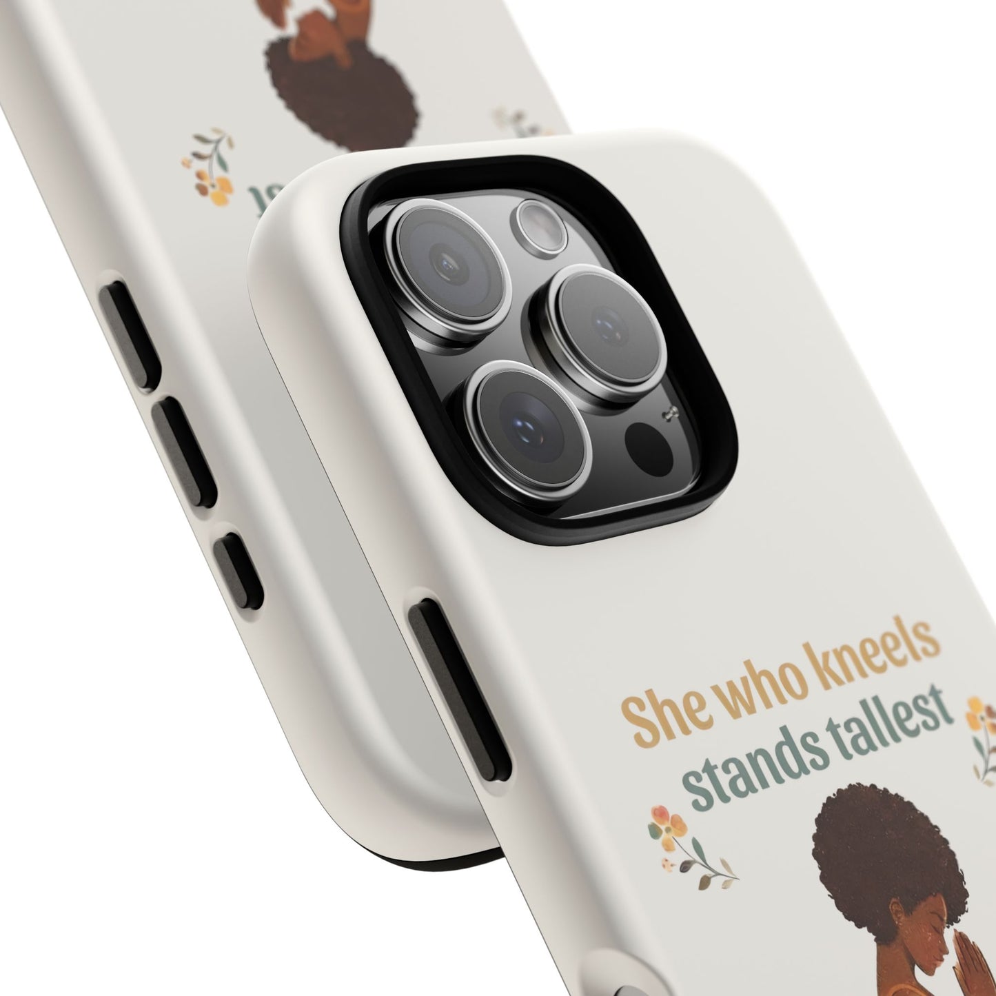 She Who Kneels Afro Prayer Phone Case