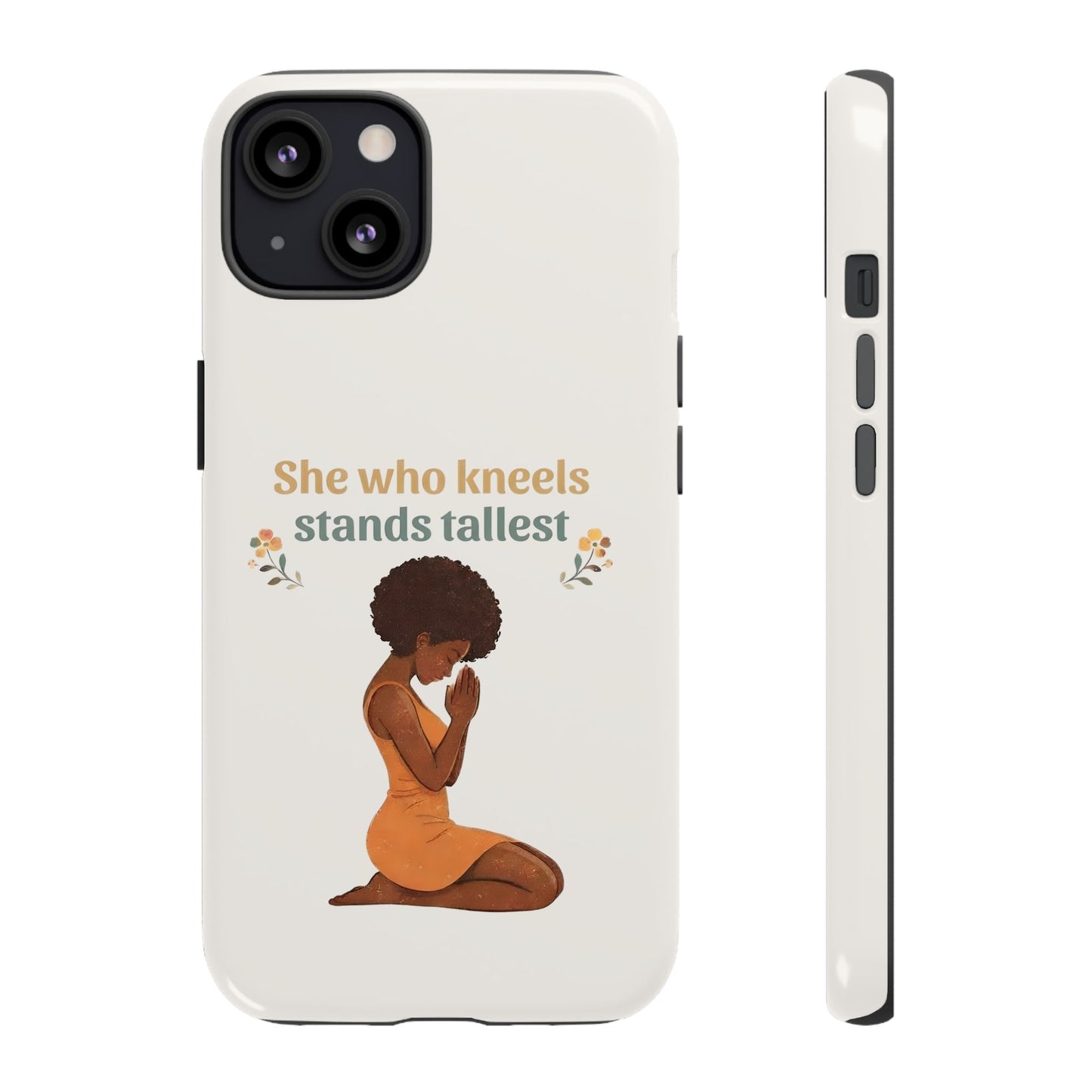 She Who Kneels Afro Prayer Phone Case