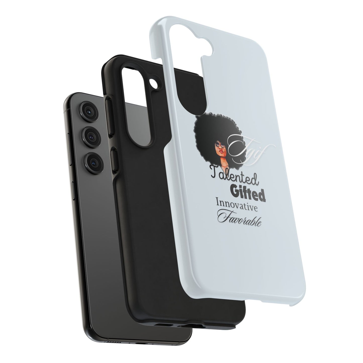TGIF iPhone Cases in C.I.N. Light Blue