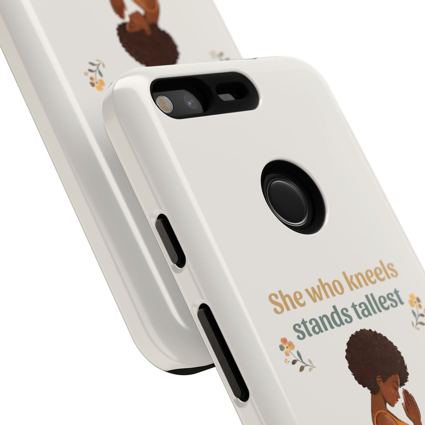 She Who Kneels Afro Prayer Phone Case