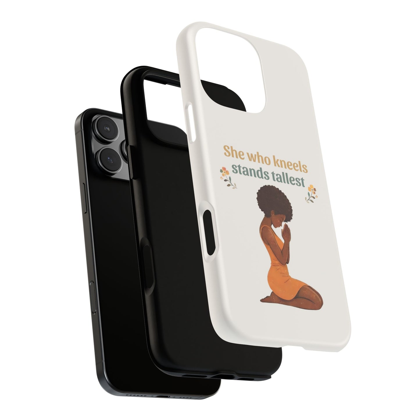 She Who Kneels Afro Prayer Phone Case