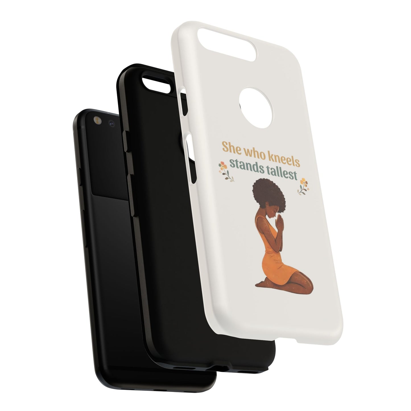 She Who Kneels Afro Prayer Phone Case