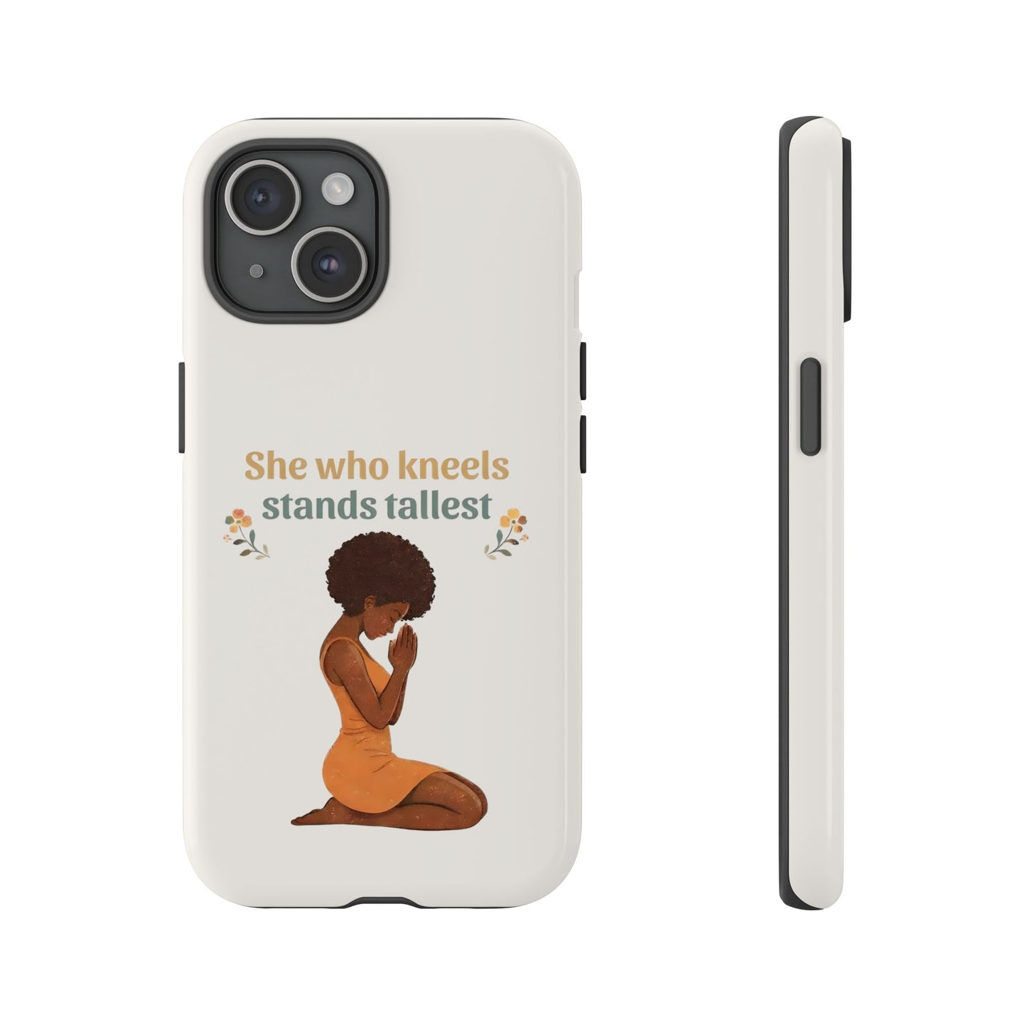 She Who Kneels Afro Prayer Phone Case