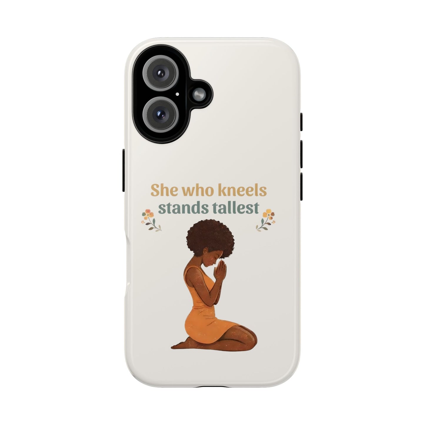 She Who Kneels Afro Prayer Phone Case