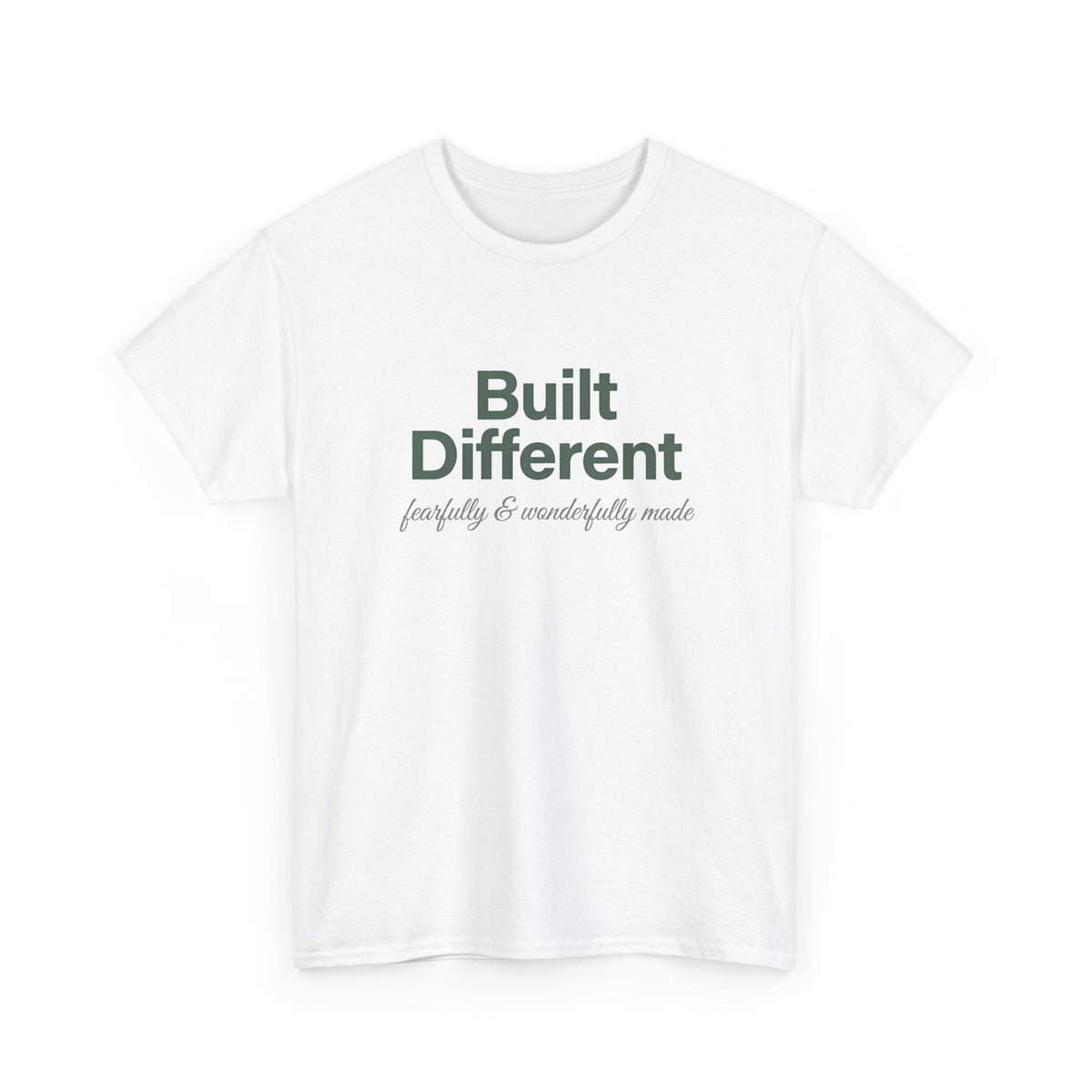 Built Different Fearfully & Wonderfully Made Minimalist Inspirational Graphic Tee