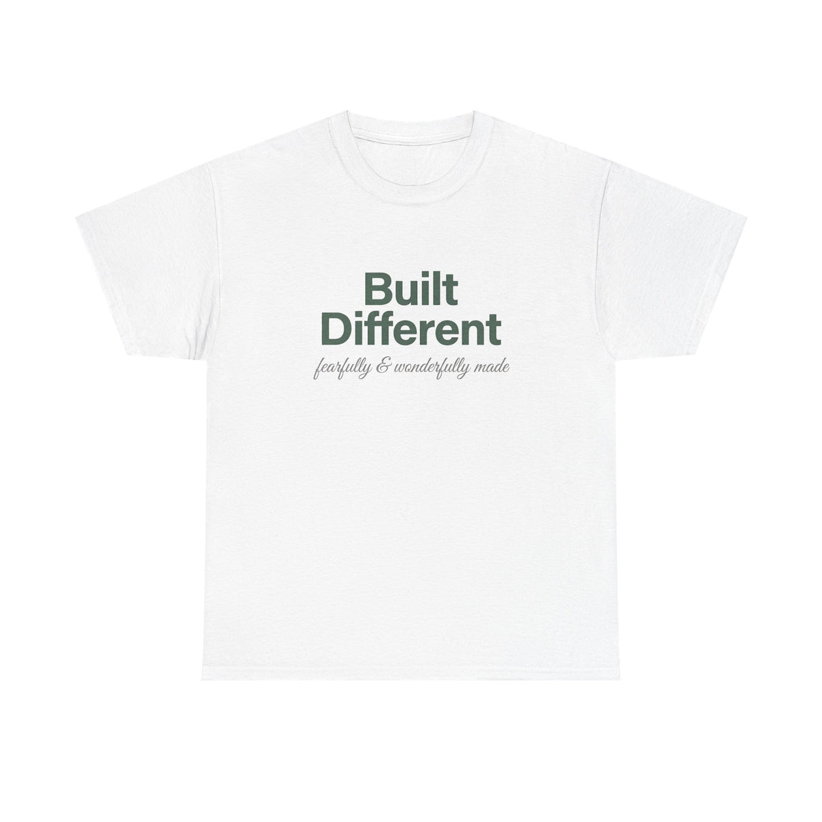 Built Different Fearfully & Wonderfully Made Minimalist Inspirational Graphic Tee