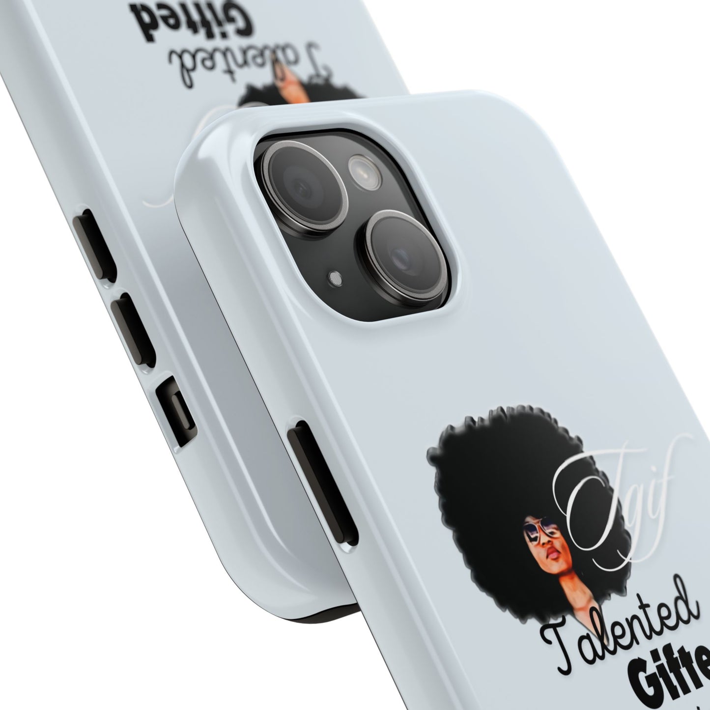 TGIF iPhone Cases in C.I.N. Light Blue
