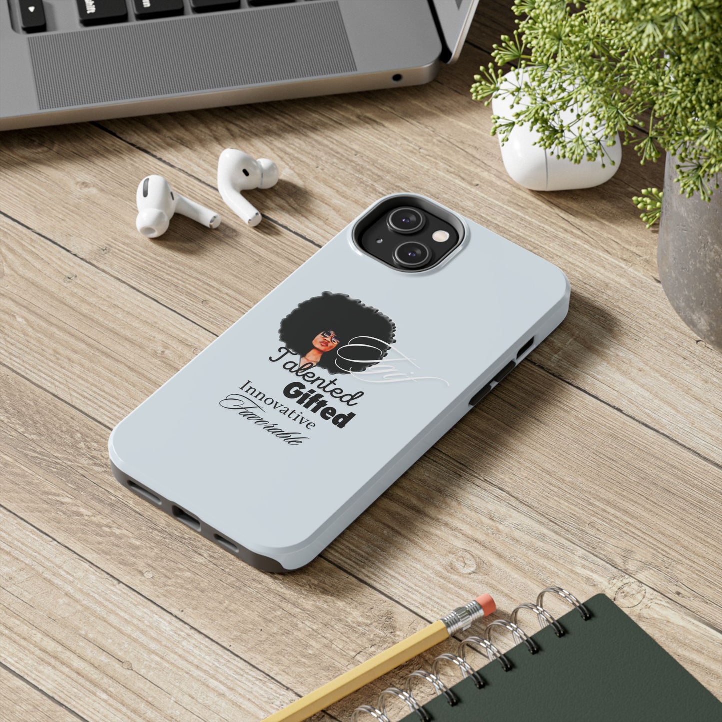 TGIF iPhone Cases in C.I.N. Light Blue