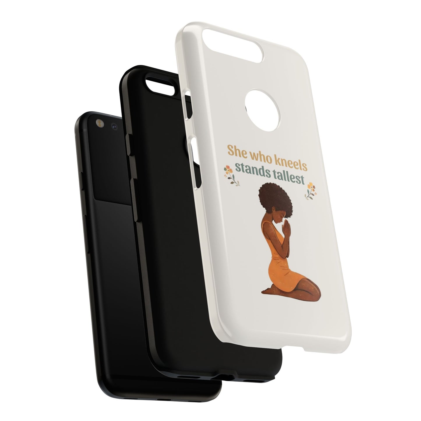 She Who Kneels Afro Prayer Phone Case