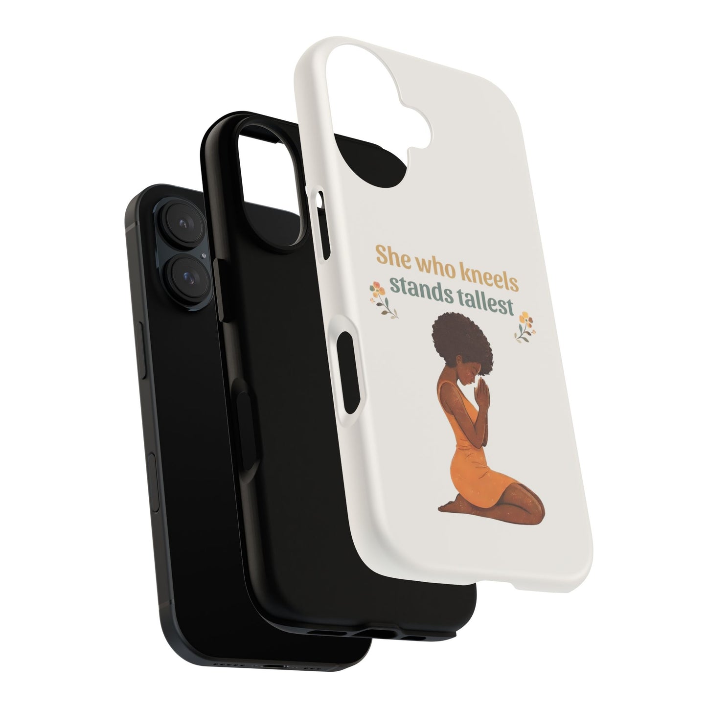 She Who Kneels Afro Prayer Phone Case