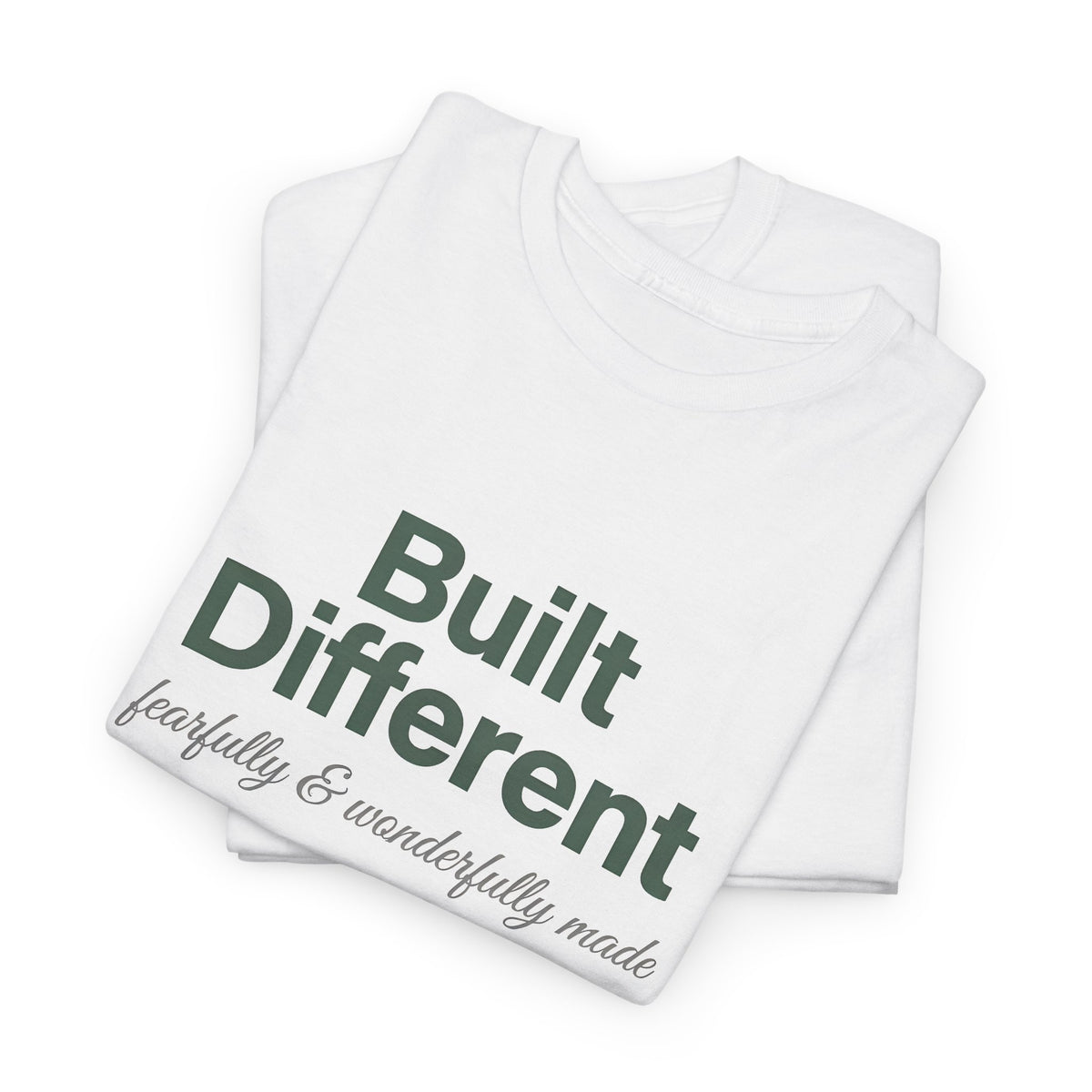 Built Different Fearfully & Wonderfully Made Minimalist Inspirational Graphic Tee