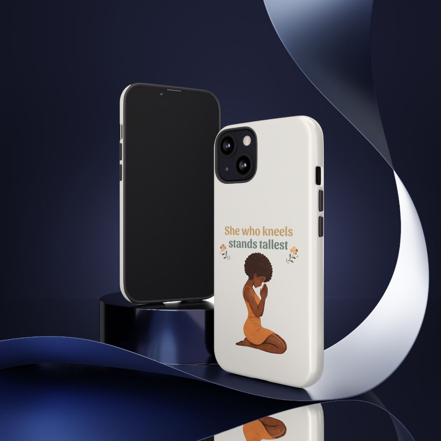 She Who Kneels Afro Prayer Phone Case
