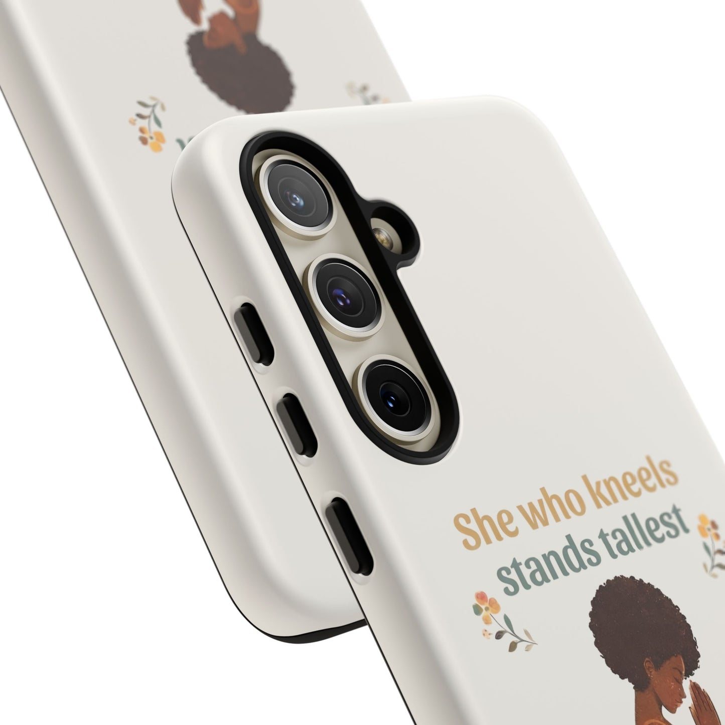 She Who Kneels Afro Prayer Phone Case