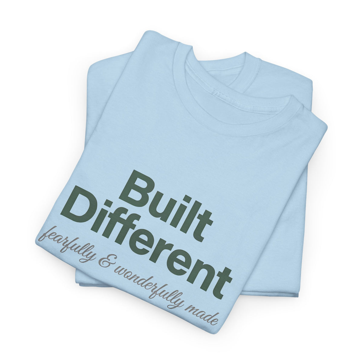 Built Different Fearfully & Wonderfully Made Minimalist Inspirational Graphic Tee