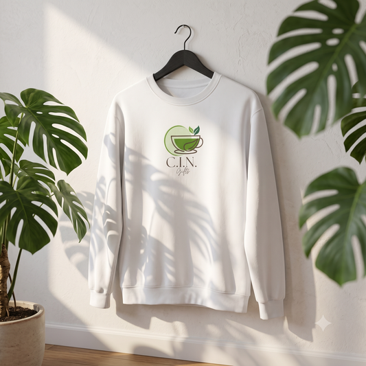 C.I.N. Gifts Tea Mug Logo Crewneck Sweatshirt