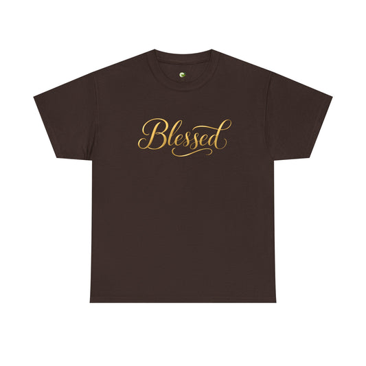 Blessed Gold Script T-Shirt
